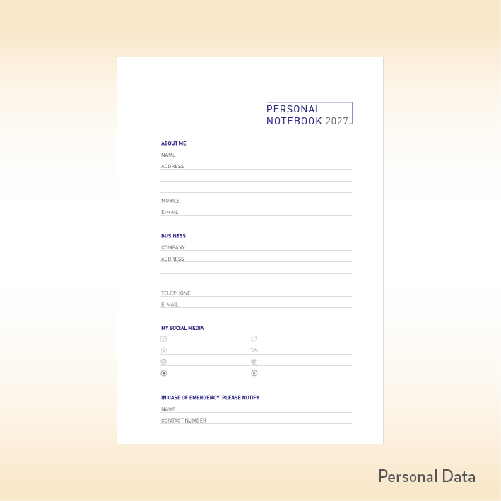 Personal Notebook Foam Sheet